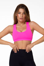 BIUSTONOSZ SPORTOWY BASIC PINK