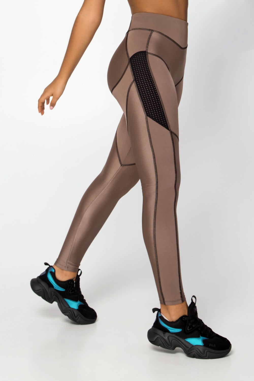 LEGGINSY SPORTOWE NEBULA UMBER