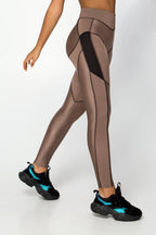 LEGGINSY SPORTOWE NEBULA UMBER