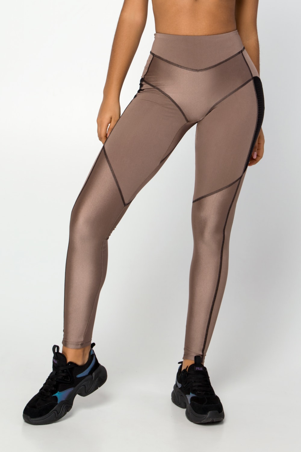 LEGGINSY SPORTOWE NEBULA UMBER